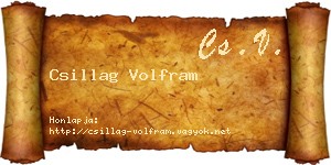 Csillag Volfram névjegykártya